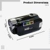 1080P Hd Digital Camcorder, 16Mp Video Camera, 2.7 LCD with 270 Rotation, 16X Zoom, Built-in Light, Anti-Shake, Travel, Events, Parties view 4