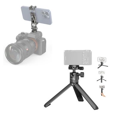 Bundle: SmallRig Multifunctional Universal Cell Phone Mount Adapter 3559+SmallRig Portable Mini Desktop Tripod 4630