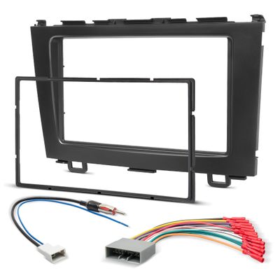 NuIth Double DIN Radio Dash Kit W/Radio Wire Harness for Honda CRV 2007-2011, Stereo Installation Kit for CRV, Double DIN Radio Install Kit for CRV