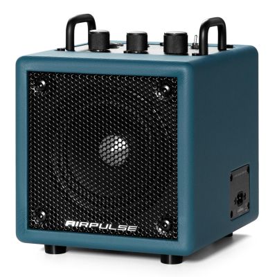 AirPulse Wireless Bluetooth Home-use Speaker, Compact Speakers with AUX/LINE Input for Home Office (Blue)