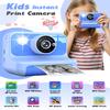 LETSHAHA Instant Print Camera for Kids, 1080P Digital Video Cameras, Christmas Birthday Gifts Toys for Age 3-12, Toddler Camera for 4 5 6 7 8 9 10 Year Old Boys - Blue view 2