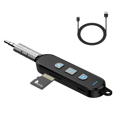 Arsvita Bluetooth Receiver Kit, Bluetooth 5.0 Portable Audio Adapter, Black