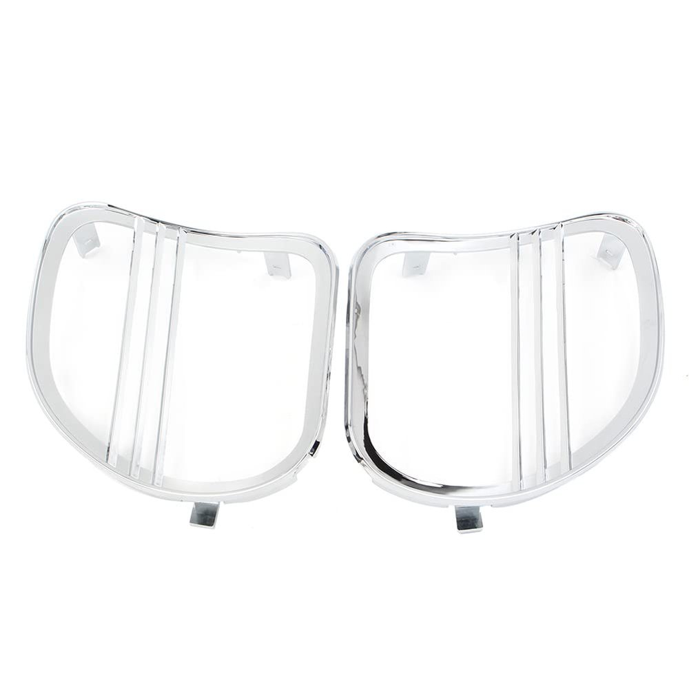 Cnswee6 Motorcycle Tri-Line Speaker Grills Cover, Front Fairing Speaker Cover Plastic Chrome 1pair for Harley Road Glides 2015 2016 2017 2018 2019 2020 2021