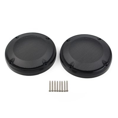Cnfang4 Motorcycle 6.5" Saddlebag Lid Speaker Grill Cover, Mesh Speaker Grille Cover Trim With Screws for Harley for Touring Electra Glibe 83-20, Black