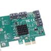 JMT 4 Port 7Pin SATA3.0 to PCI-E x1 Expansion Card 5Gbps Solid State IPFS Adapter Board for Desktop view 2