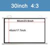 GSKDZG Manual Pull Down Projection Screen Wall Mounted Projector Screen 40 Inch 50 Inch 60 Inch HD 4K Home Theater Movie Screen for Indoor Outdoor, 4:3 16:9 Format(30 Inch (4:3)) view 2