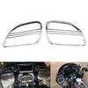 Cnfang4 Motorcycle Tri-Line Speaker Grills Cover, Front Fairing Speaker Cover Plastic Chrome 1pair for Harley Road Glides 2015 2016 2017 2018 2019 2020 2021 view 2