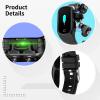2-in-1 Smartwatch & Wireless Earbuds, Heart Rate & Sleep Monitoring, Magnetic Charging, Multi-Sports Modes, Silicone Band for Fitness & Daily Wear view 2