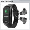 2-in-1 Smartwatch & Wireless Earbuds, Heart Rate & Sleep Monitoring, Magnetic Charging, Multi-Sports Modes, Silicone Band for Fitness & Daily Wear view 3