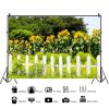 10x8ft Spring Backdrop Sunflower Garden Photography Background Green Grass Backdrop Forest Park Natural Landscape Background Birthday Kids Boy Spring Tour Photo Shoot Photo Props view 3