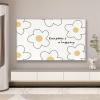 Simple Art Painting TV Cover, Elastic Edge Mounted Stretch TV Dust Cover, TV Cover for Living Room Bedroom Decoration(40-45 inch,Flower A) view 1