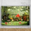 15x8ft Spring Backdrop Mushroom Fantasy Fairy Tale Garden Photography Background Enchanted Wonderland Photo Background for Children Kid's Birthday Party Portrait Photo Shot Backdrops view 2