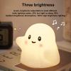 colatry Cute Ghost Night Light LED Silicone Lamp Ghost Decor, Portable Bedside Lamp Rechargeable Nursery Nightlight Touch Lamp for Kids Baby Bedroom Halloween Decorations view 3