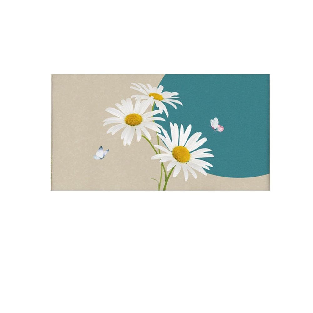 LUNCHS Simple Pattern TV Cover, Home Decoration TV Dust Cover, Multi-Function Multi-Size TV Cover(40-45 inch,Small Daisies)
