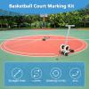 YDBMY Court Line Tape Machine, Basketball Court Marking Kit with Rubber Roller and Drawing Circle Kit, Hand-Push Tape Sticking Machine for Driveway, Asphalt or Concrete view 2