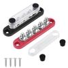 Ozikutech 12v Bus Bar Power Distribution Block, 150A Busbars with 5 x 1/4" Studs for Marine Car Audio Solar System view 1