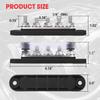 Ozikutech 12v Bus Bar Power Distribution Block, 150A Busbars with 5 x 1/4" Studs for Marine Car Audio Solar System view 2