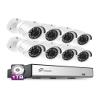 Loocam Home Security Camera System, 1080p H.265+ DVR with 1TB HDD, AI Human Vehicle Detection Wired Surveillance Camera, Security Camera for Home Indoor Outdoor, CCTV Camera APP Remote view 1