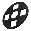 1/4 10.5 Inch Tape Reel, Replacement 4 Hole Open Reel Sound Takeup Reel Wind High Strength Stainless Steel Screws for Reel to Reel Tape Player (Black) view 2