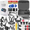 GoPro HERO13 (Hero 13) Black - Action Camera with 5.3K, 27MP Photos, Live Streaming, Webcam + 2X 128GB Card, 50 Piece Accessory Kit - Bundle view 1
