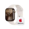 Apple Watch Series 10 [GPS + Cellular 42mm] with Gold Titanium Case with Starlight Sport Band - S/M. Fitness Tracker, ECG App, Always-On Retina Display, Water Resistant with AppleCare+ (2 Years) view 1