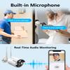(2-Antennas for Wi-Fi Enhanced) Outdoor Wireless Security Camera System Video Surveillance Cameras DVR Recorder System view 2