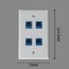 5 pieces Cat 6 Ethernet wall panel with 6 ports, Ethernet wall panel female female detachable compatible with Cat7/6/6e/5/5e Ethernet (1 wall panel and 4 port) view 2