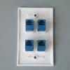 5 pieces Cat 6 Ethernet wall panel with 6 ports, Ethernet wall panel female female detachable compatible with Cat7/6/6e/5/5e Ethernet (1 wall panel and 4 port) view 4