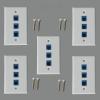 5 pieces Cat 6 Ethernet wall panel with 6 ports, Ethernet wall panel female female detachable compatible with Cat7/6/6e/5/5e Ethernet (1 wall panel and 3 port) view 1