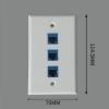 5 pieces Cat 6 Ethernet wall panel with 6 ports, Ethernet wall panel female female detachable compatible with Cat7/6/6e/5/5e Ethernet (1 wall panel and 3 port) view 2