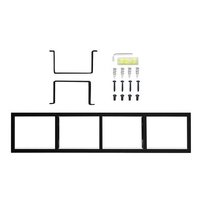 DirectNine Basics Iron CD DVD Rack, Black, 86.8cmx15.7cm, Home Entertainment, Offices, Libraries