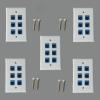 5 pieces Cat 6 Ethernet wall panel with 6 ports, Ethernet wall panel female female detachable compatible with Cat7/6/6e/5/5e Ethernet (1 wall panel and 6 port) view 1