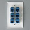 5 pieces Cat 6 Ethernet wall panel with 6 ports, Ethernet wall panel female female detachable compatible with Cat7/6/6e/5/5e Ethernet (1 wall panel and 6 port) view 4