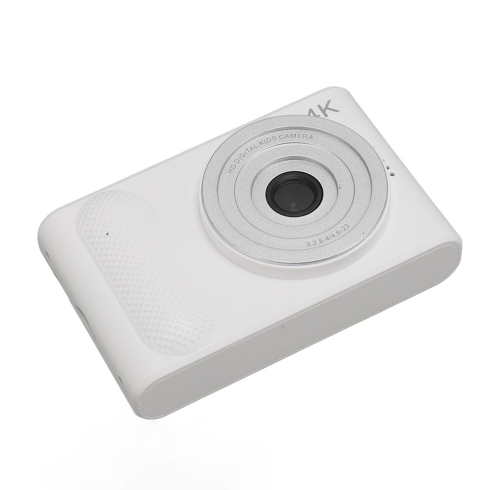 Bewinner Compact Camera, Digital Camera Auto Focus 48MP HD 4K Thin and Lightweight 2.4 Inch TFT Screen for Vlogging (White)