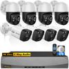 (2026 New) 4K PoE Security Camera System with 8 Cameras (4 Bullet + 4 PTZ), 8CH NVR 3TB HDD, AI Human Detection, 2-Way Audio, Free App, No Monthly Fee view 1