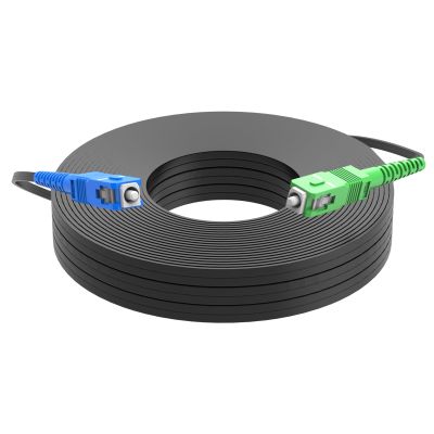 Jeirdus SC/PC-SC/APC 6Meters Outdoor Armored 9/126 Singlemode Fiber Optic Cable Jumper Optical Patch Cord FTTH FIOS Home SC/UPC to SC/APC