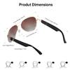 Smart Glasses for Men & Women, Bluetooth Audio Glasses with Speakers, UV400 Polarized Lens, Support Fast Charging, Touch Control & Voice Assistant,Bluetooth Sunglasses for Travel Cycing Driving-Silver view 2