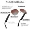 Smart Glasses for Men & Women, Bluetooth Audio Glasses with Speakers, UV400 Polarized Lens, Support Fast Charging, Touch Control & Voice Assistant,Bluetooth Sunglasses for Travel Cycing Driving-Silver view 3