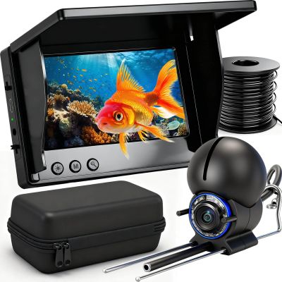 Fishing Camera, 220 Ultra-Wide 1080P HD Underwater Fishing Camera with 4.3" LCD & IR Night Vision, 50ft Cable for Ice Lake Boat Kayak Fishing