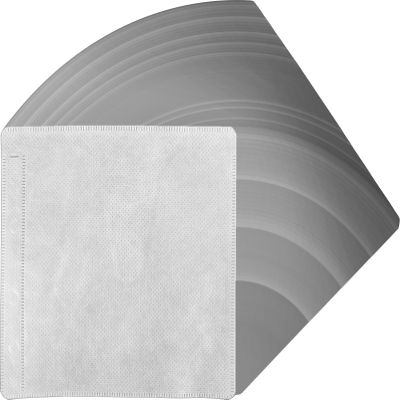(2,000) White 2-Disc CD DVD Fabric-Lined Ring Binder Wallet Sleeves - #CRY-2SVWH