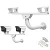 UQISOVI CCTV Security Dual Camera Mount Bracket, One to Two Horizontal Cross Bar L-Type Security Camera Wall Mounting Bracket Kit for Double Surveillance Camera (Wall Mount Length 40cm) view 1