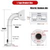 UQISOVI CCTV Security Dual Camera Mount Bracket, One to Two Horizontal Cross Bar L-Type Security Camera Wall Mounting Bracket Kit for Double Surveillance Camera (Wall Mount Length 40cm) view 3