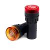 10pcs AD16-22SM Buzzer Intermittent with Light LED Flash Sound and Light Alarm AC and DC12V/24V/AC220V(Green,10PCS_380V) view 2