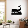Custom Sperm Whale Cachalot Metal Wall Art With LED Light, Personalized Name Sign Decoration For Room, Whale Lover Wall Metal LED Deco Gift (Design 10) view 4
