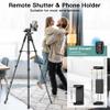 Camera Tripod Stand, 68" Phone Tripod for Tablet with Remote and Holder, Lightweight and Compact Travel Tripod for Canon Sony Camera, Compatible with DSLR, iPhone, iPad view 4