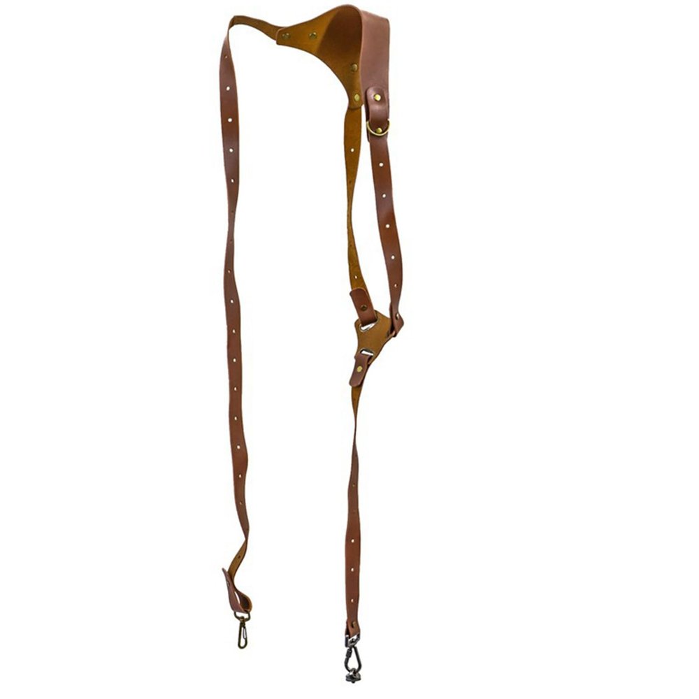 KANGQL Waist Belt, Leather Shoulder Strap for Camera Harness Strap Double Camera Double Camera Holder for a Fit Suspenders