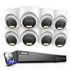 ANNKE 4K Security Camera System, 8CH 8MP AI DVR with Human & Vehicle Detection, 2TB HDD and 8 x 4K IP67 Turret Home & Surveillance Cameras, Work with Alexa, Easy Remote View, Smart Color Night Vision view 1