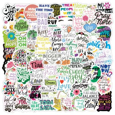 100pcs Inspirational Stickers, Motivational Words Stickers for Girl Teen Adult Water Bottle Positive Quote Vinyl Stickers for Laptop Encouraging Affirmation Decal for Teacher Journaling Scrapbook