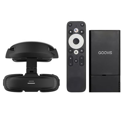 Goovis Art XR Head Mounted Display with D4H1 Media Player 110'' FHD Micro-OLED Video Display, Lightweight & Compact, Unobstructed Vision, Works with PC/iPhone16/Android/Gaming Handhelds (Black)