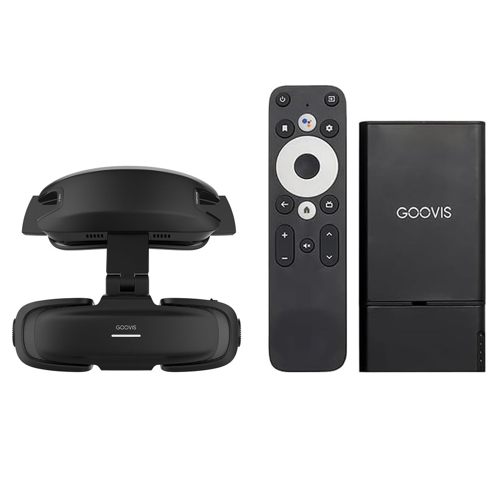 Goovis Art XR Head Mounted Display with D4H1 Media Player  110'' FHD Micro-OLED Video Display, Lightweight & Compact, Unobstructed Vision, Works with PC/iPhone16/Android/Gaming Handhelds (Black)
